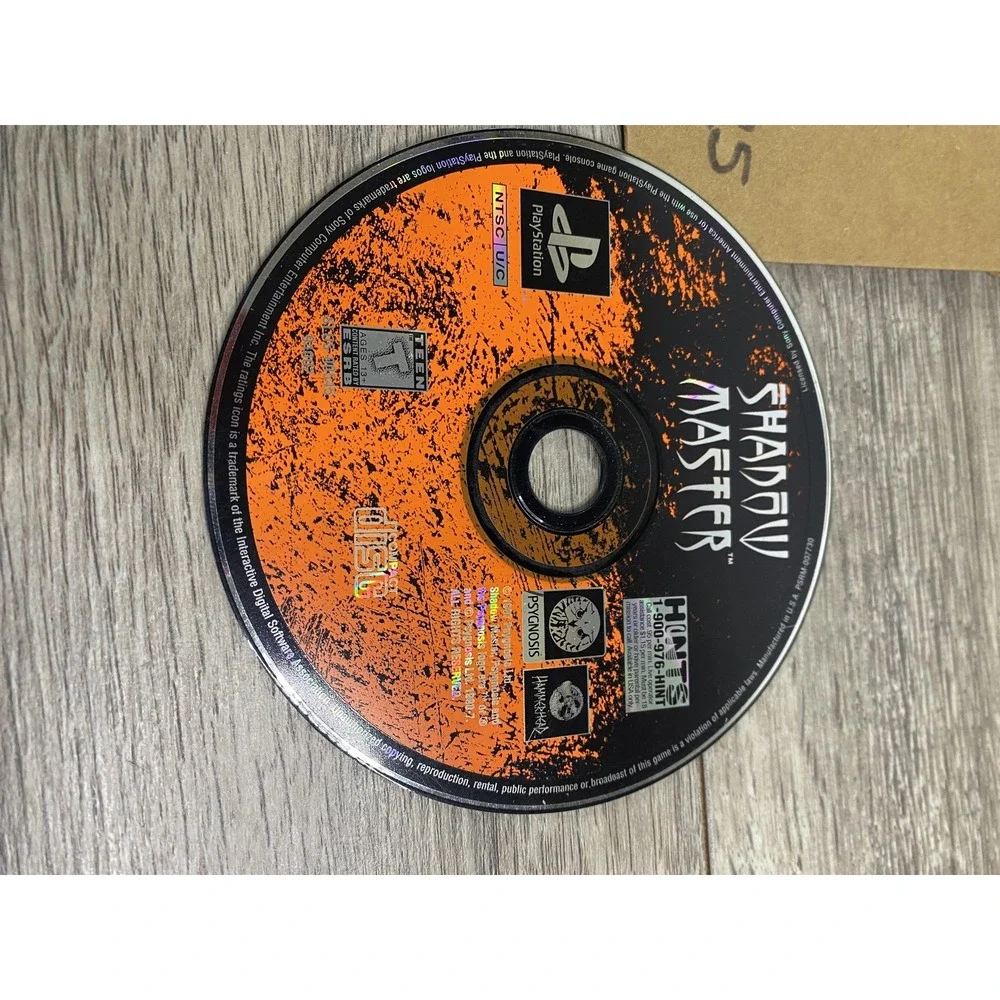 Vintage Shadow Master Sony PlayStation 1 PS1 Game Disc Only NTSC-U/C Teen Orange